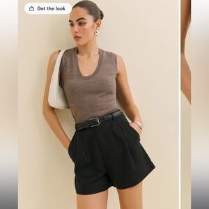 NWOT Reformation Mason Black Shorts